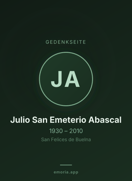 Gedenkportrait von Julio San Emeterio Abascal