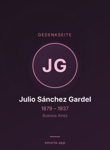 Gedenkportrait von Julio Sánchez Gardel