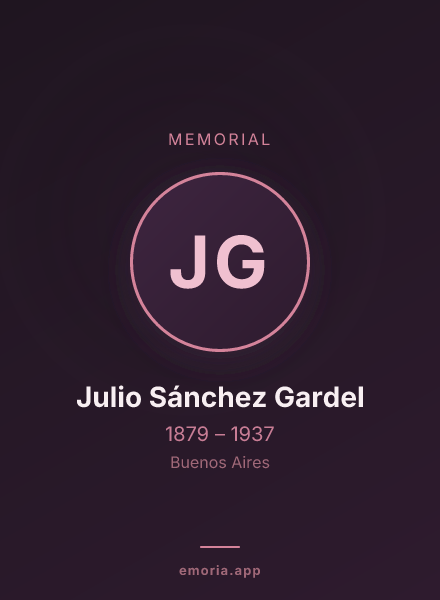 Memorial portrait of Julio Sánchez Gardel