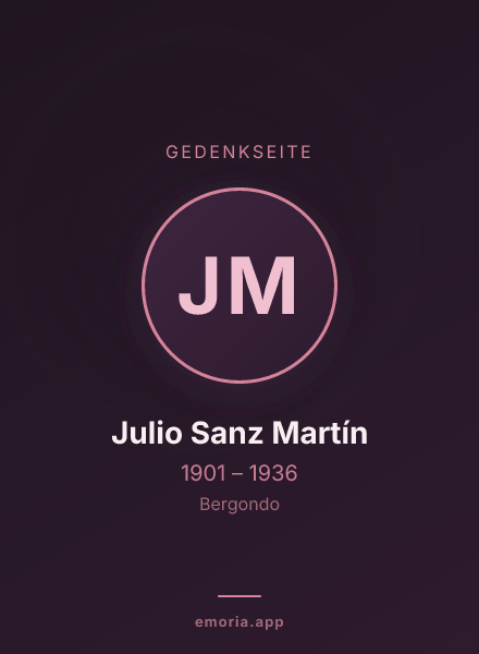 Gedenkportrait von Julio Sanz Martín