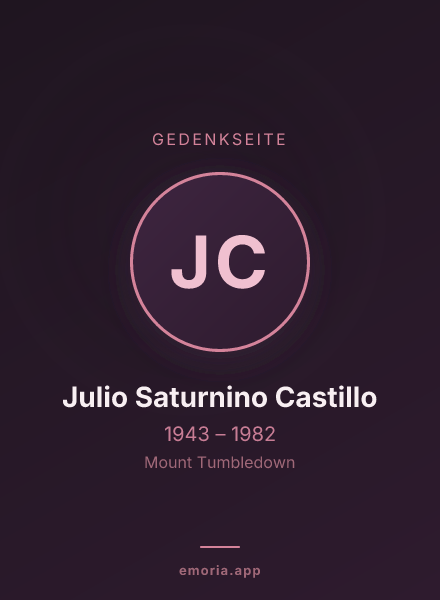 Gedenkportrait von Julio Saturnino Castillo