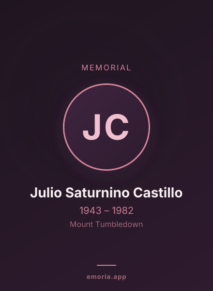 Memorial portrait of Julio Saturnino Castillo