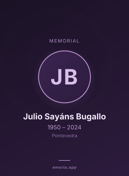 Memorial portrait of Julio Sayáns Bugallo