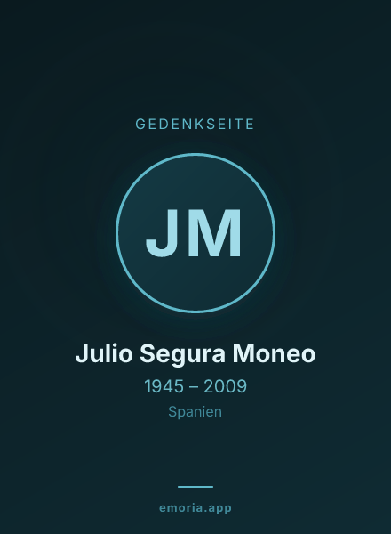 Gedenkportrait von Julio Segura Moneo