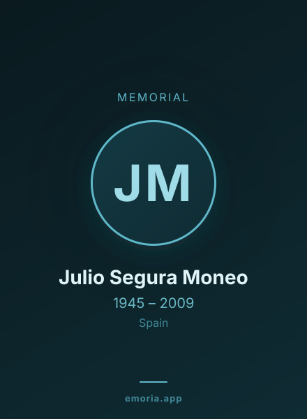 Memorial portrait of Julio Segura Moneo