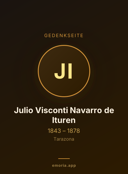 Gedenkportrait von Julio Visconti Navarro de Ituren