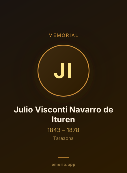 Memorial portrait of Julio Visconti Navarro de Ituren