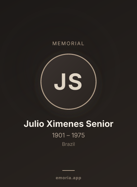 Memorial portrait of Julio Ximenes Senior