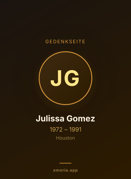 Gedenkportrait von Julissa Gomez