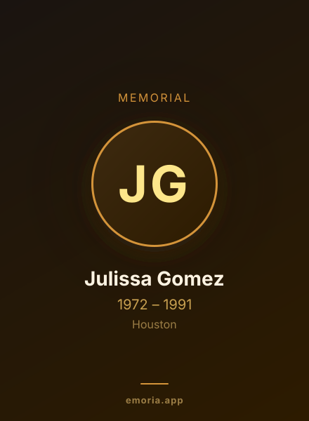 Memorial portrait of Julissa Gomez
