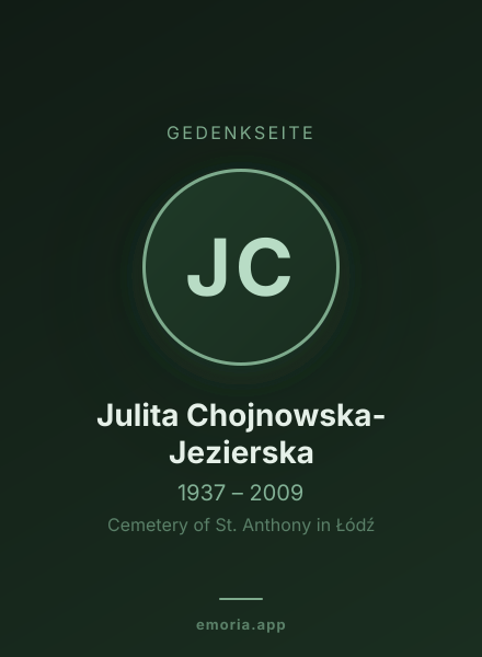 Gedenkportrait von Julita Chojnowska-Jezierska