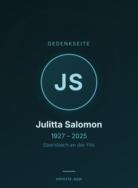 Gedenkportrait von Julitta Salomon