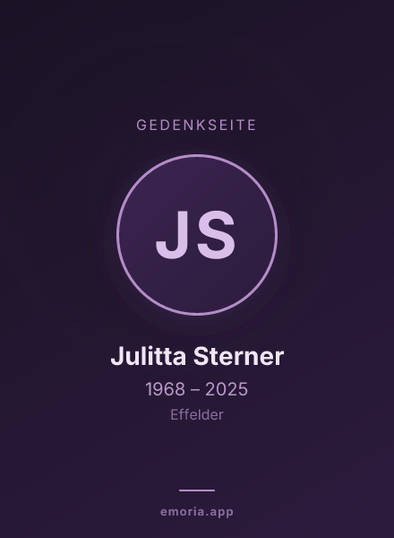 Gedenkportrait von Julitta Sterner