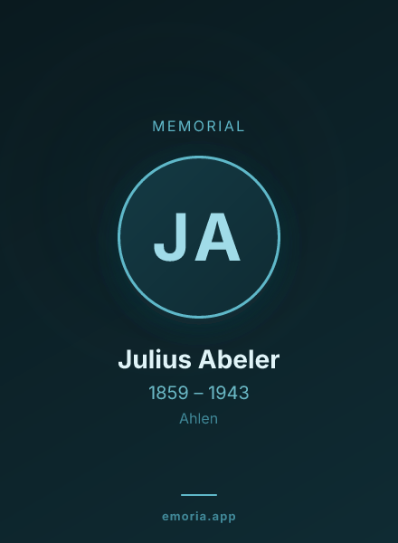 Memorial portrait of Julius Abeler