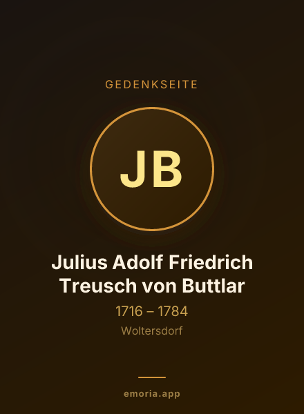 Gedenkportrait von Julius Adolf Friedrich Treusch von Buttlar