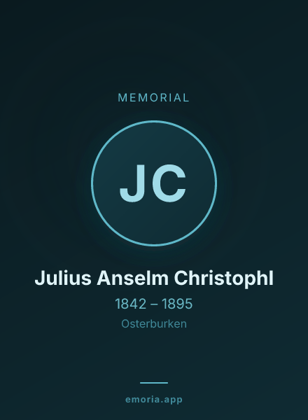 Memorial portrait of Julius Anselm Christophl