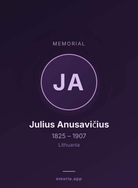 Memorial portrait of Julius Anusavičius