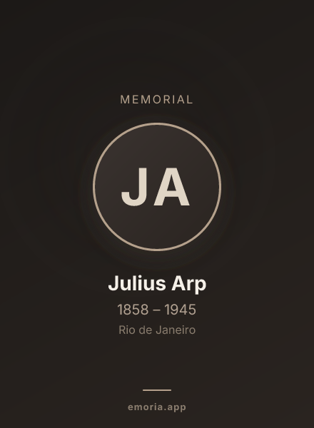 Memorial portrait of Julius Arp