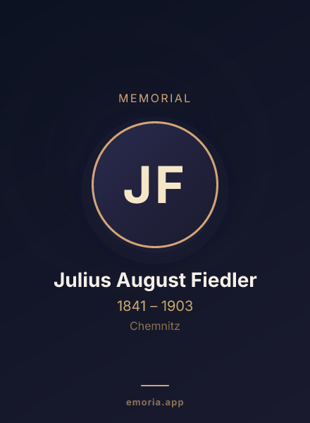 Memorial portrait of Julius August Fiedler