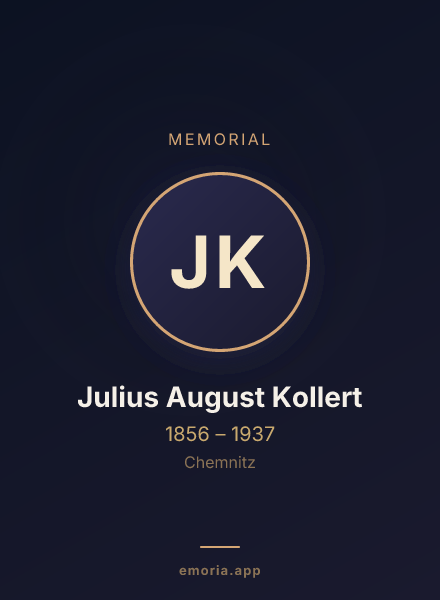 Memorial portrait of Julius August Kollert