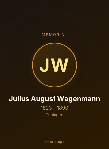 Memorial portrait of Julius August Wagenmann