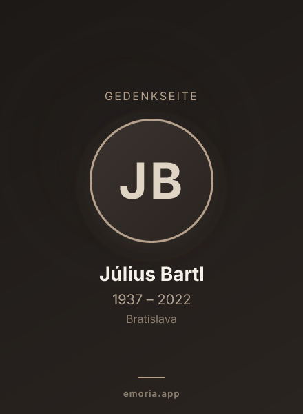 Gedenkportrait von Július Bartl