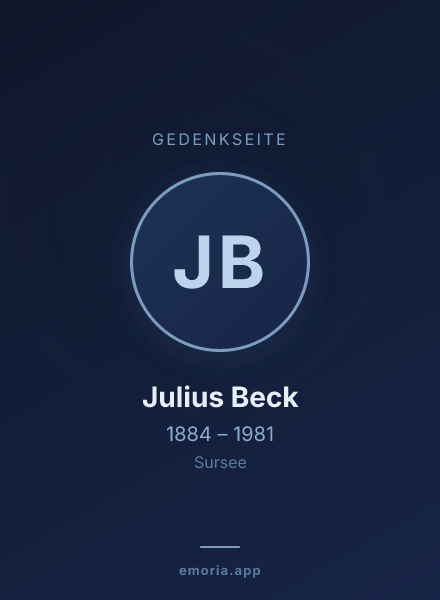 Gedenkportrait von Julius Beck