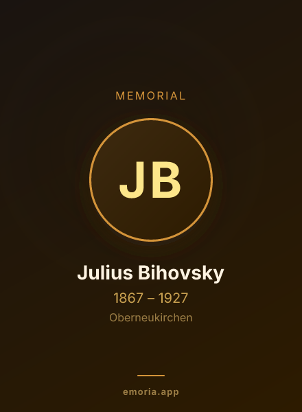 Memorial portrait of Julius Bihovsky