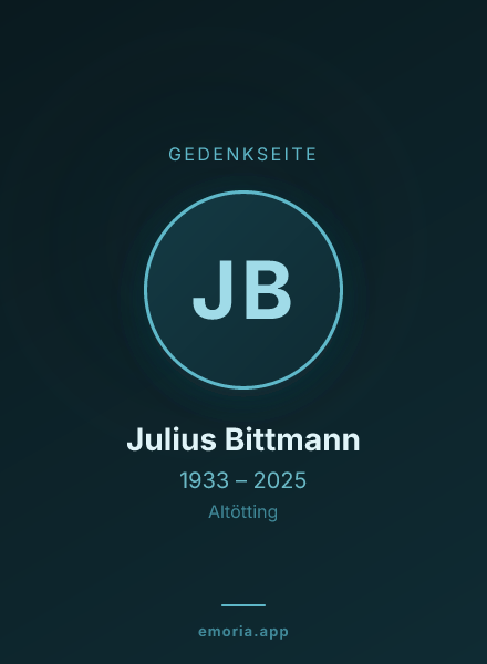 Gedenkportrait von Julius Bittmann