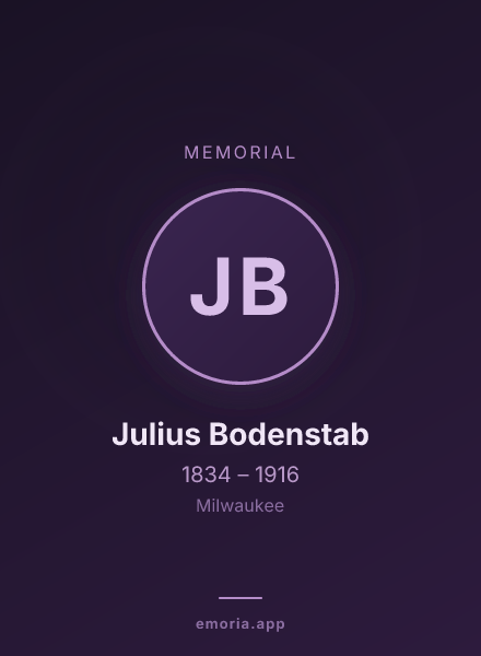 Memorial portrait of Julius Bodenstab