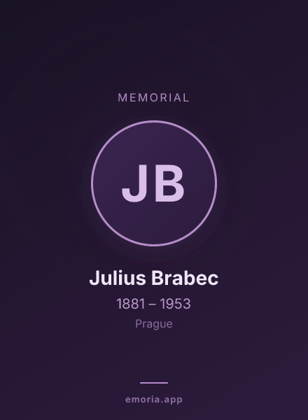 Memorial portrait of Julius Brabec