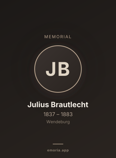 Memorial portrait of Julius Brautlecht