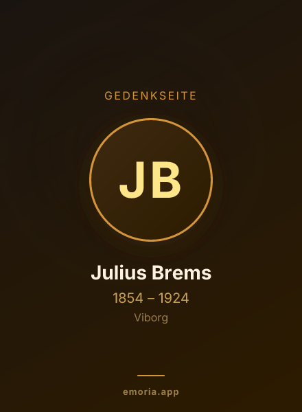Gedenkportrait von Julius Brems