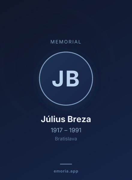 Memorial portrait of Július Breza