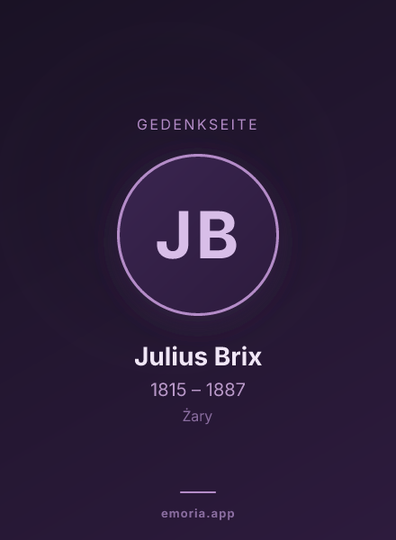 Gedenkportrait von Julius Brix