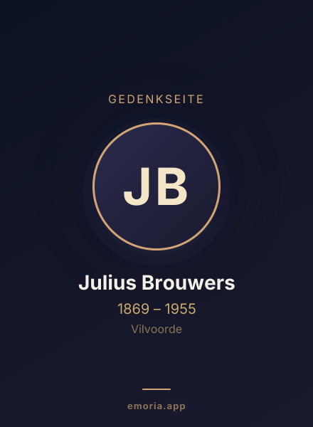 Gedenkportrait von Julius Brouwers