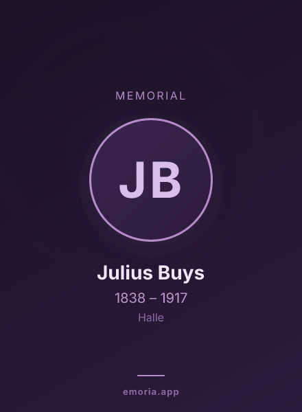 Memorial portrait of Julius Buys