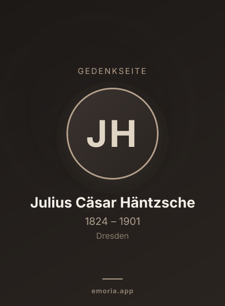 Gedenkportrait von Julius Cäsar Häntzsche