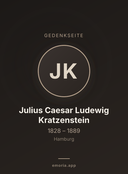 Gedenkportrait von Julius Caesar Ludewig Kratzenstein
