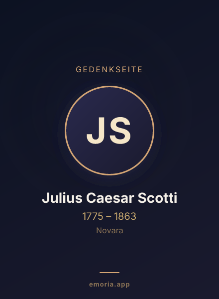 Gedenkportrait von Julius Caesar Scotti