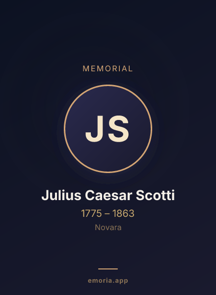 Memorial portrait of Julius Caesar Scotti