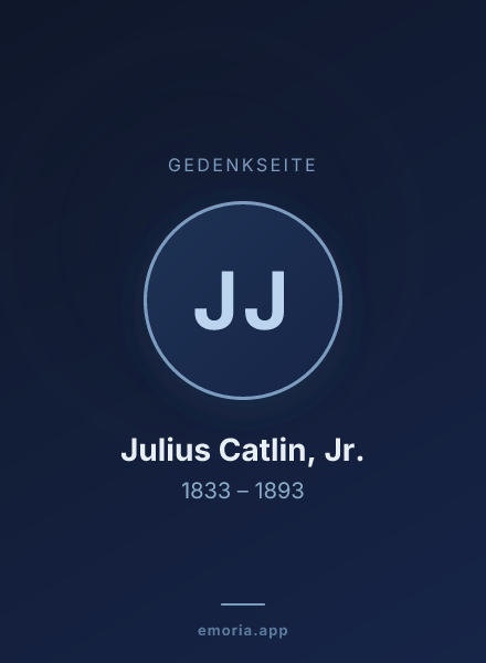 Gedenkportrait von Julius Catlin, Jr.
