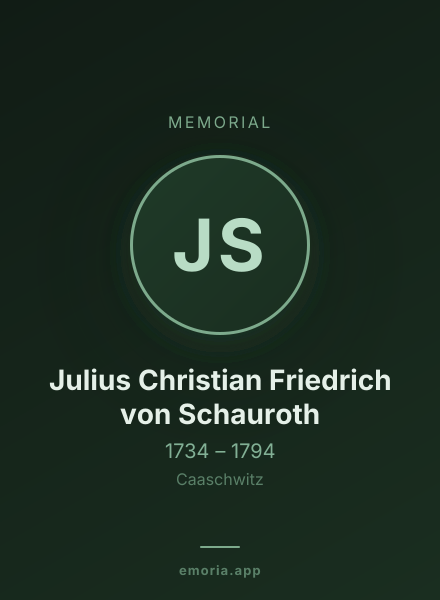 Memorial portrait of Julius Christian Friedrich von Schauroth