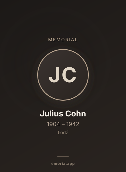 Memorial portrait of Julius Cohn