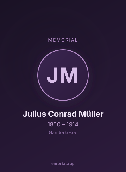 Memorial portrait of Julius Conrad Müller