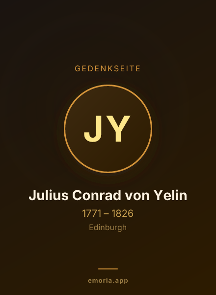 Gedenkportrait von Julius Conrad von Yelin