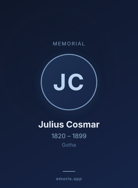Memorial portrait of Julius Cosmar
