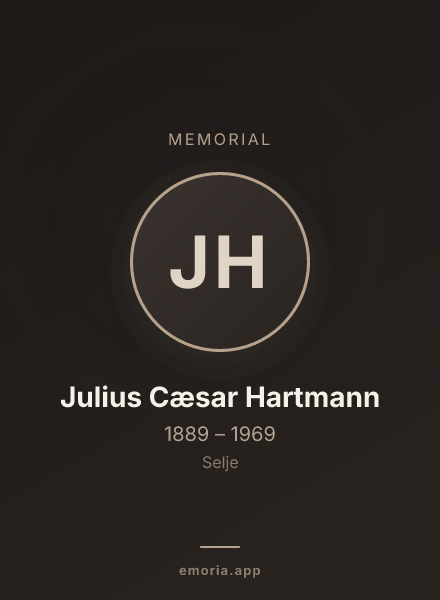 Memorial portrait of Julius Cæsar Hartmann