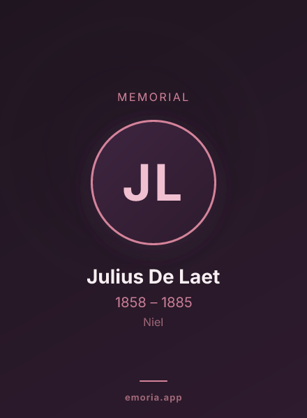 Memorial portrait of Julius De Laet