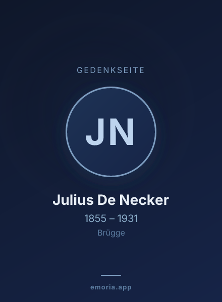 Gedenkportrait von Julius De Necker